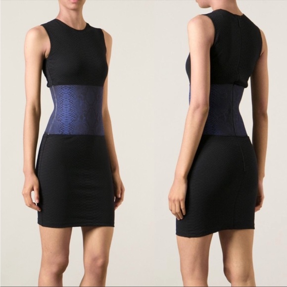 Christopher Kane Black and Navy Python Dress - Picture 2 of 11